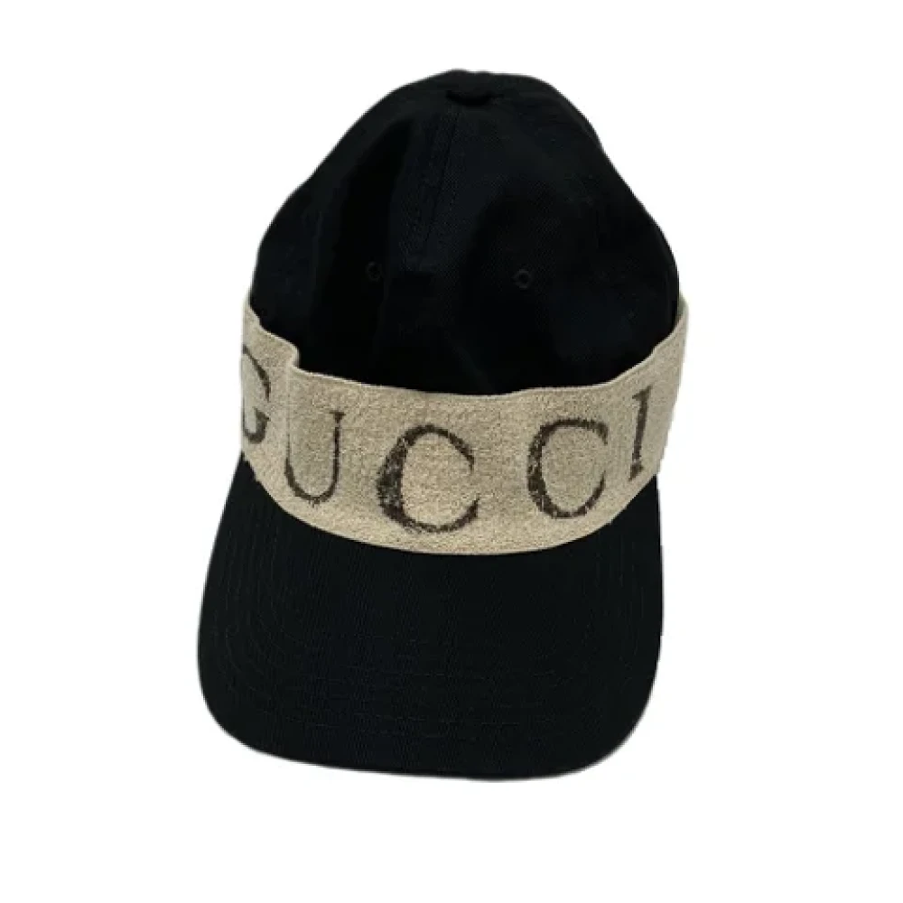 Gucci Vintage Pre-owned Cotton hats Black Dames