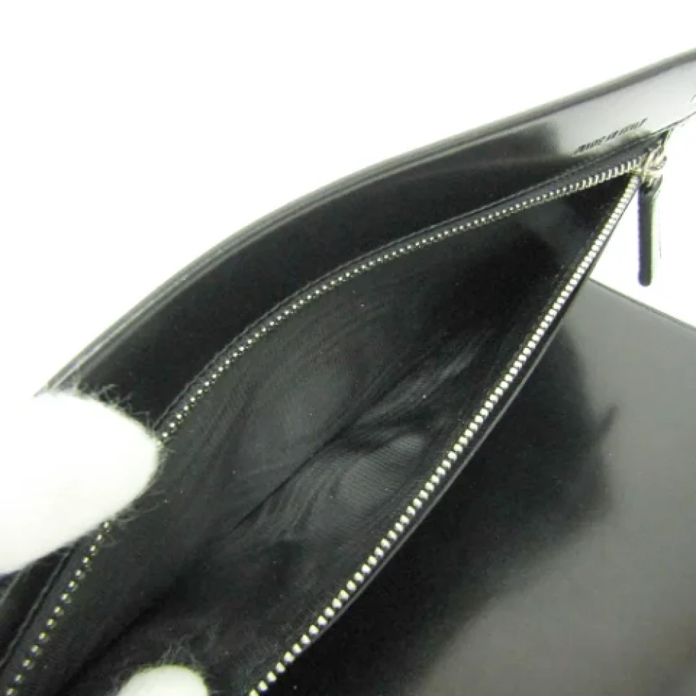 Prada Vintage Pre-owned Leather wallets Black Dames