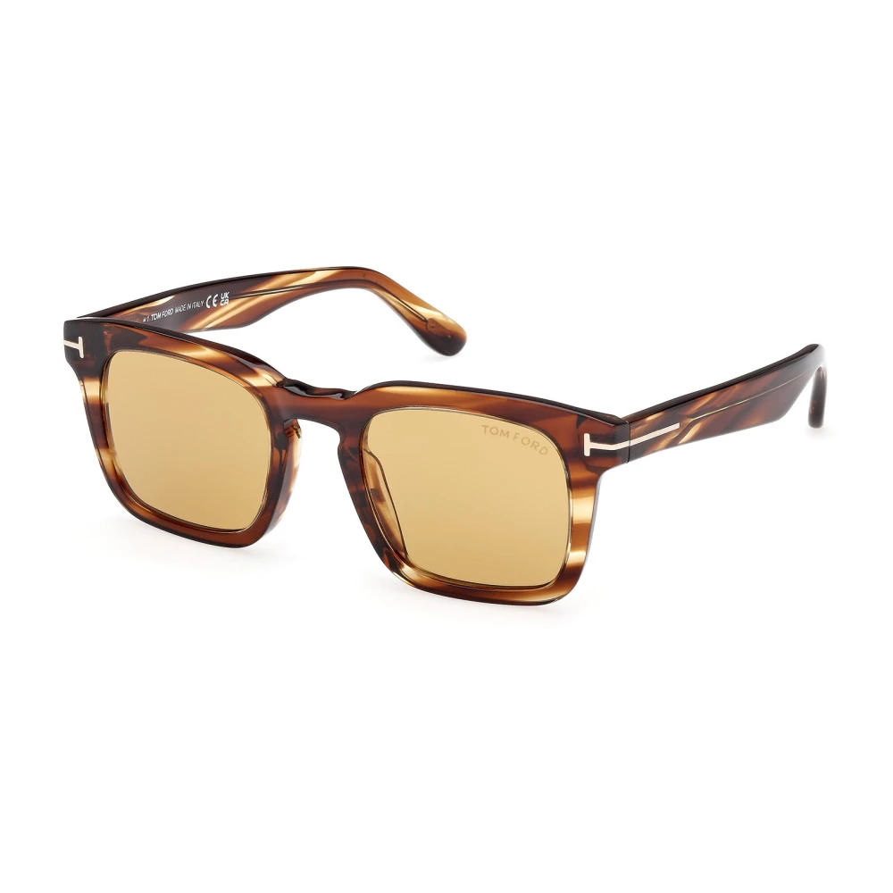 Tom Ford Herr Fyrkantiga Solglasögon Havana Blank Brown, Herr