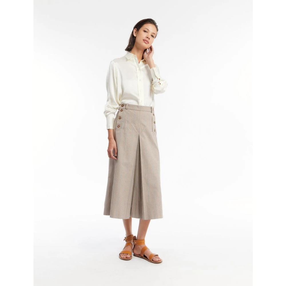 Ines De La Fressange Paris Beige geruite Yona rok Beige Dames