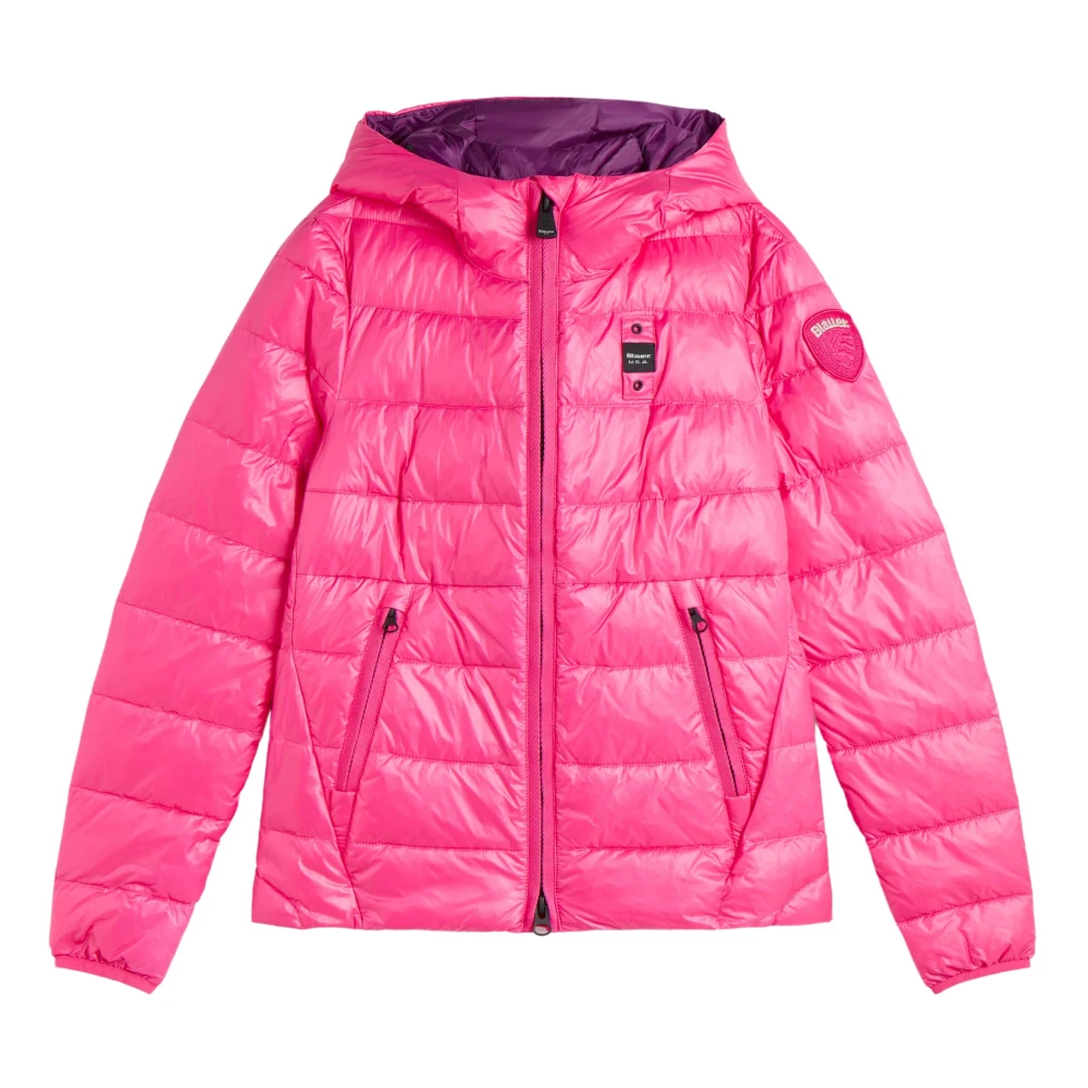 Blauer Winter Jackets Pink Dames
