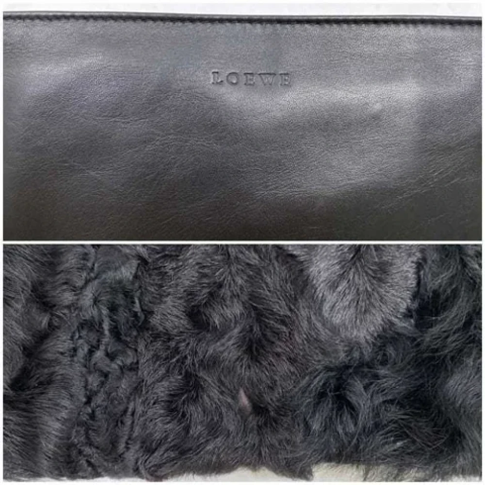 Loewe Pre-owned Leather pouches Black Dames