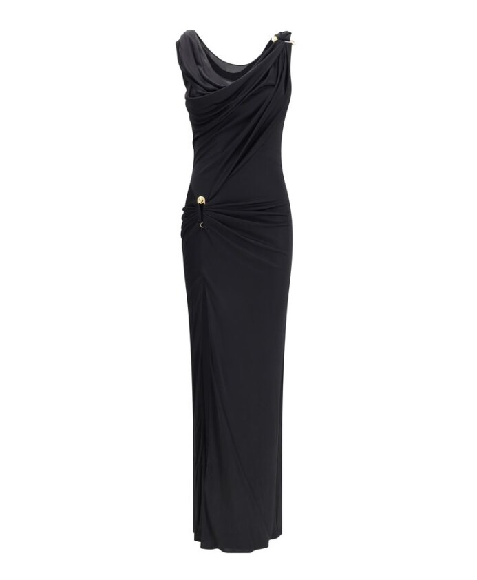 robe-en-jersey-drapee-avec-details-dores