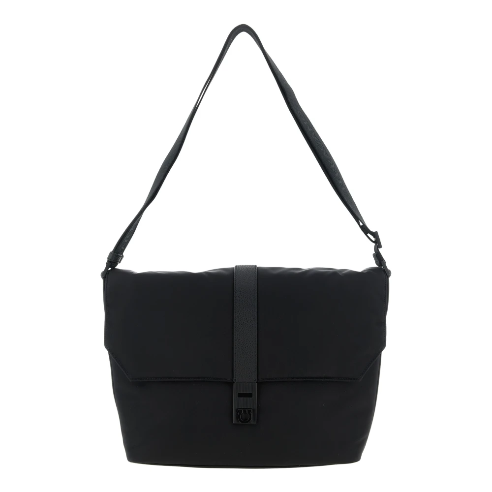 Ferragamo Men's Black Twins Crossbody Bag
