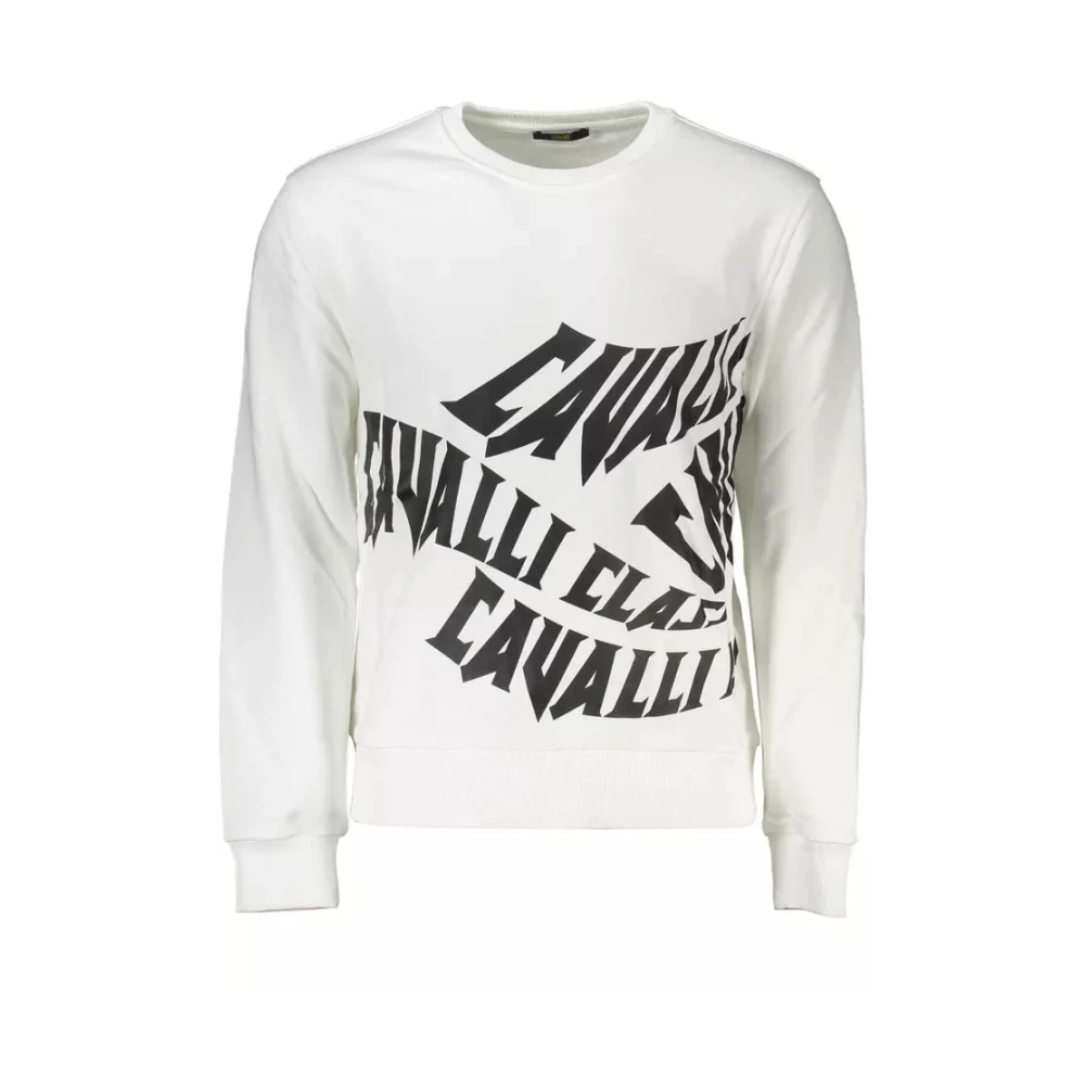 Cavalli Class Men's White Baumwollpullover For
