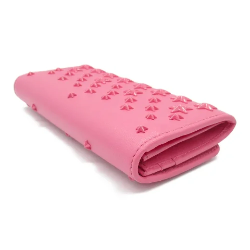 Jimmy Choo Pre-owned Leather wallets Pink Dames