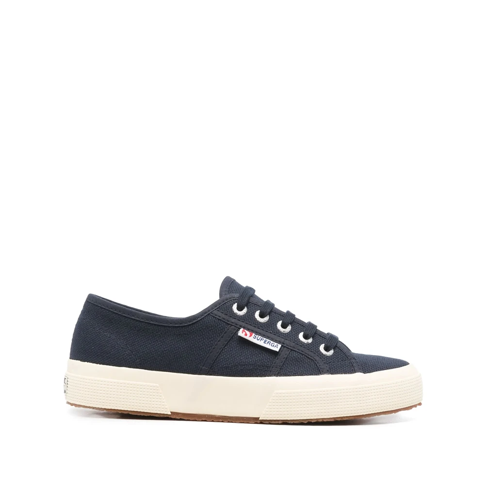 Superga Blauwe Vetersneakers Dames Schoenen