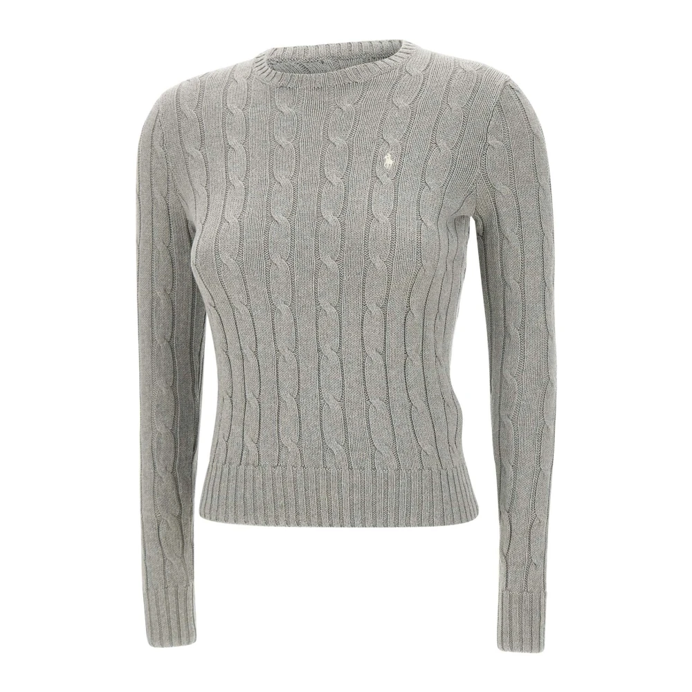 Polo Ralph Lauren Grijze Cable Knit Sweater 'Bsr' Gray Dames