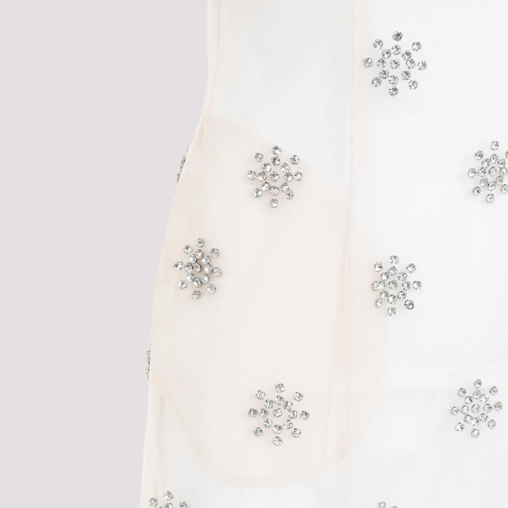 Simone Rocha Doorschijnende rechte snit dartjurk White Dames