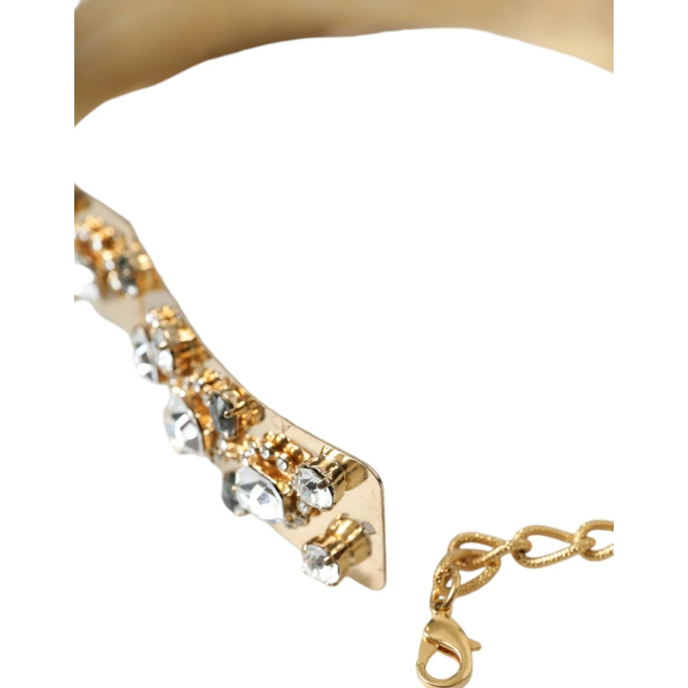 Dolce & Gabbana Kristalversierde Gouden Taille Riem Yellow Dames