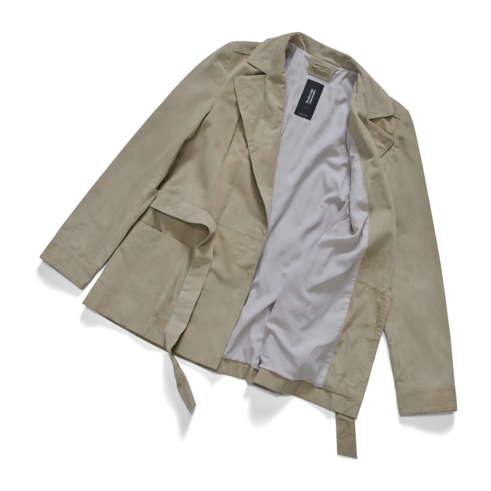 BomBoogie Leren blazer Gray Dames