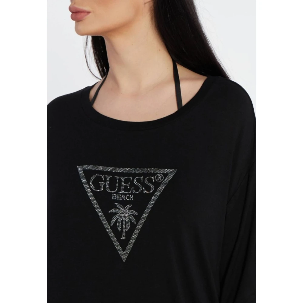 Guess Trekkoord Dames T-shirt Black Dames