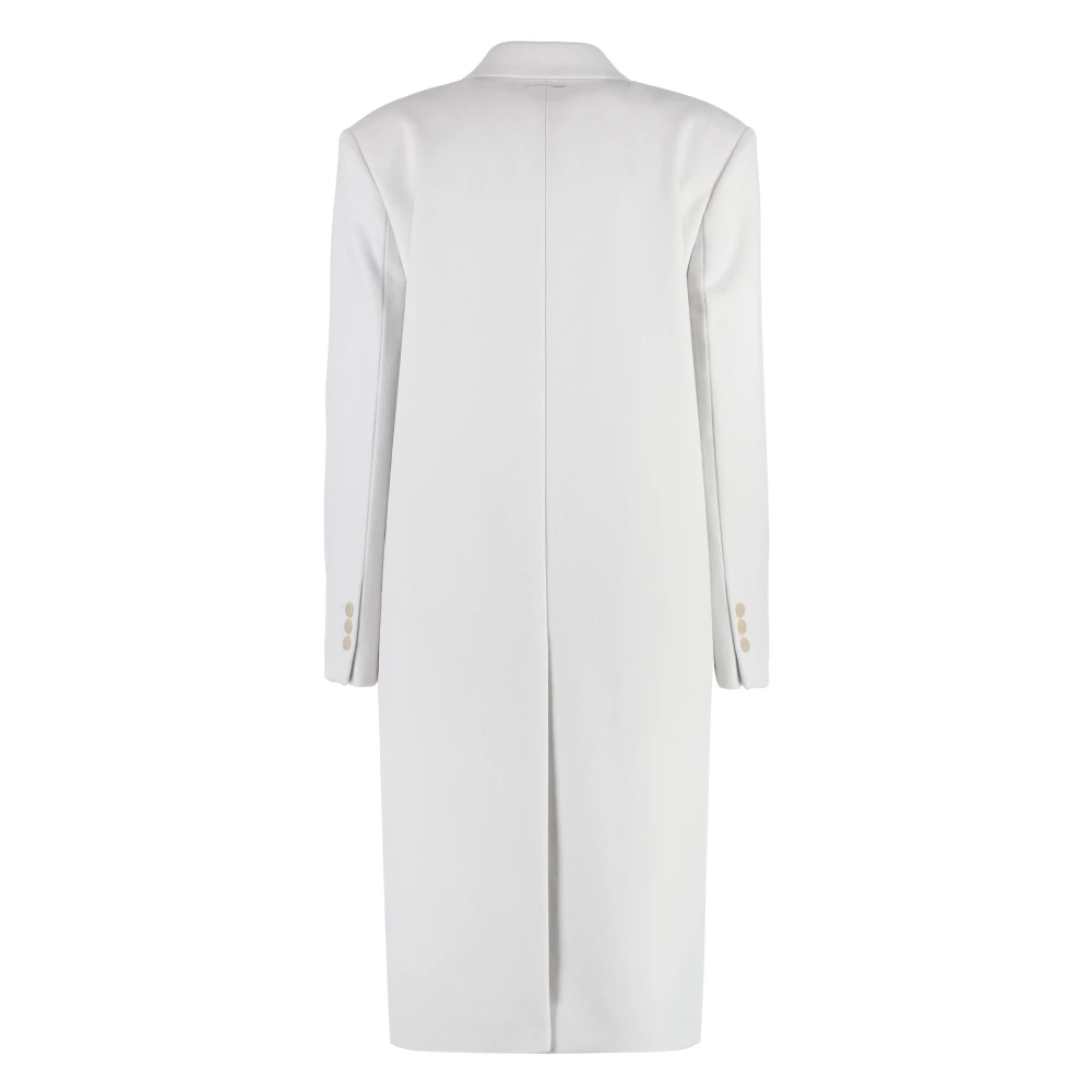Calvin Klein Dubbelrijige wollen jas Gray Dames
