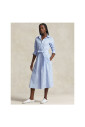 longue-robe-chemise-en-popeline-avec-logo-brode