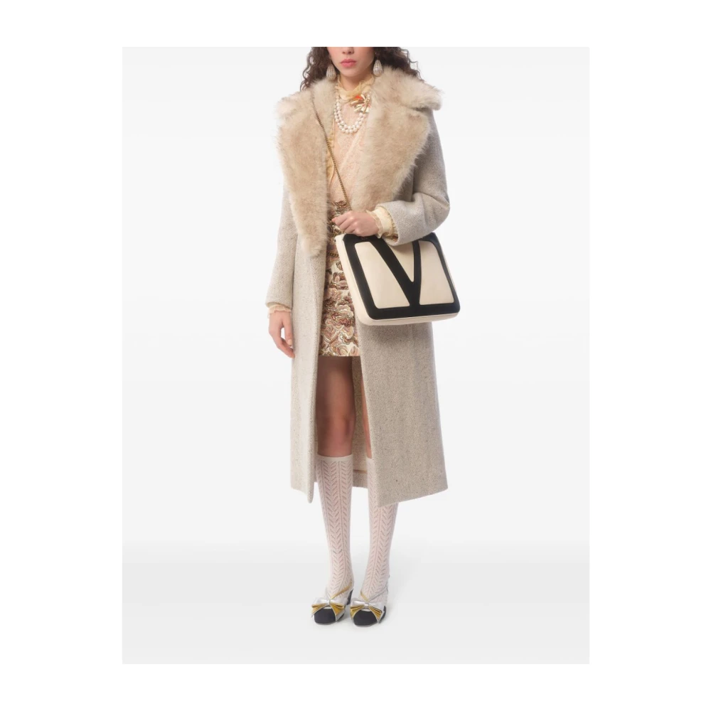 Valentino Garavani Superstar Medium Tote Tas Beige Dames