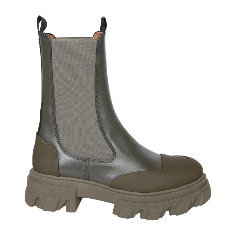 Ganni Women's Green Ankle Boots