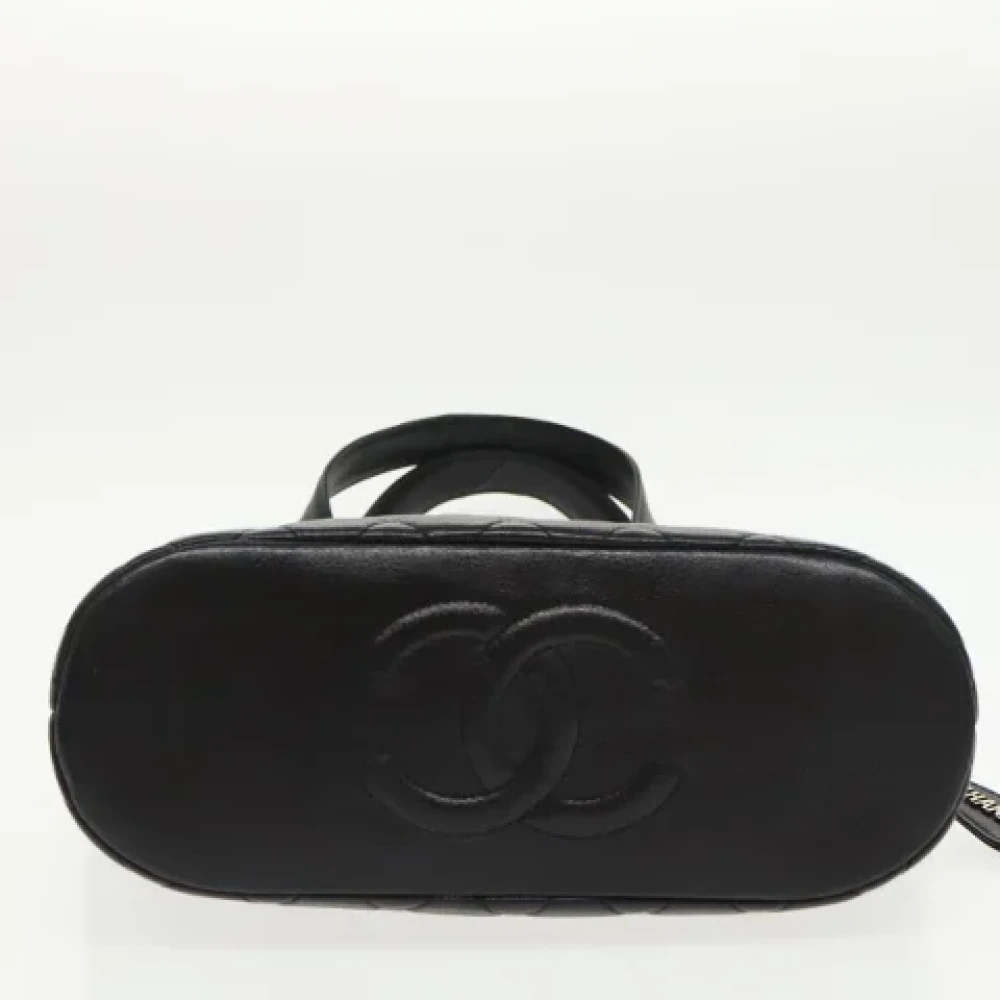 Chanel Vintage Pre-owned Leather handbags Black Dames