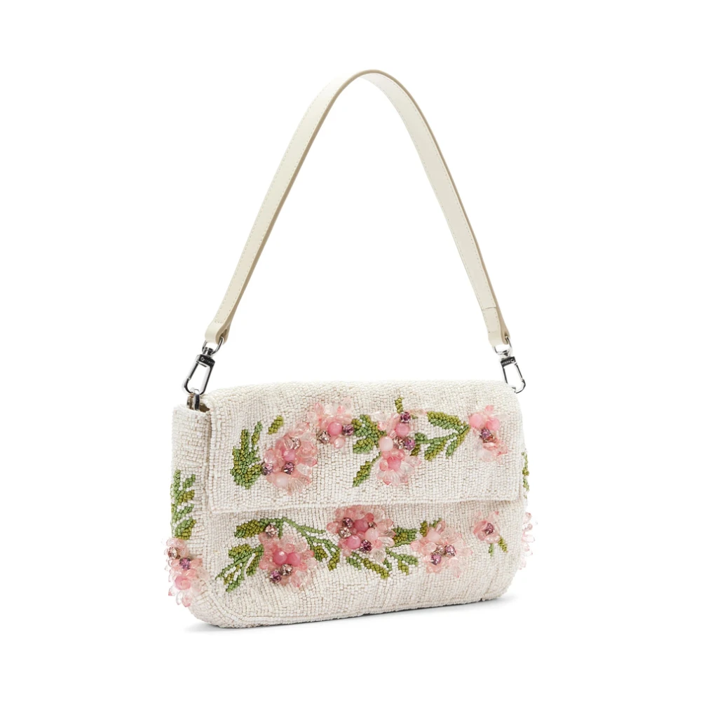 Staud Witte Bloemen Kristal Schoudertas Multicolor Dames