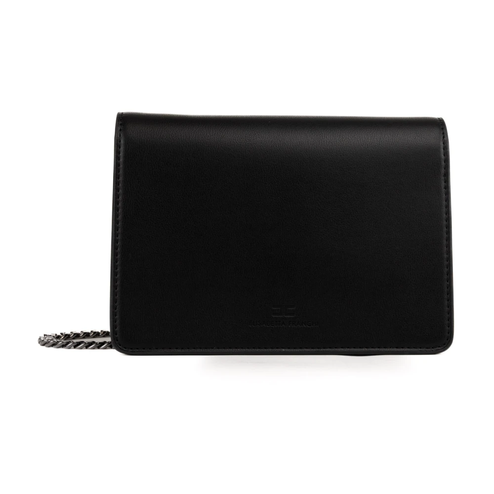 Elisabetta Franchi Zwarte Synthetisch Leren Schoudertas Black Dames