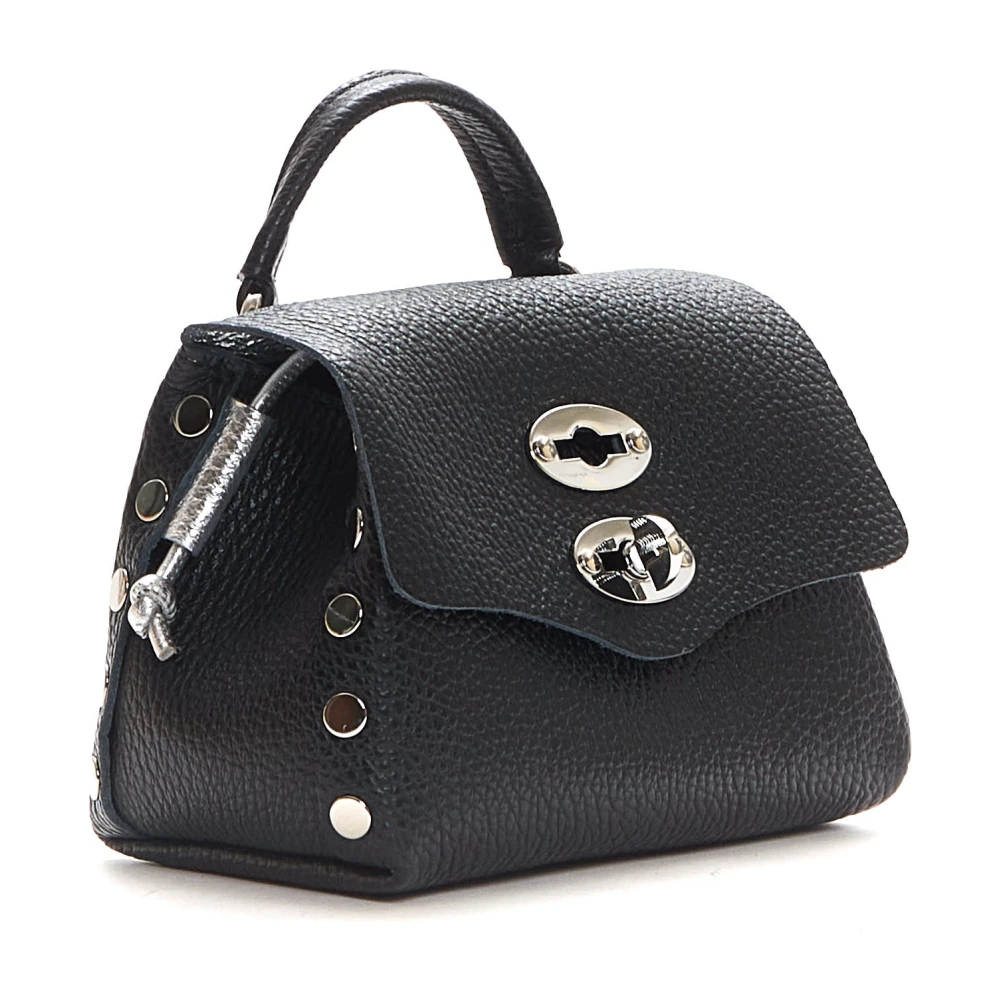 Zanellato Zwarte Schoudertas Elegant en Functioneel Black Dames