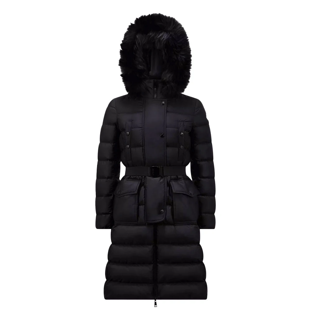 Moncler Khloe Lång Dunjacka Black, Dam