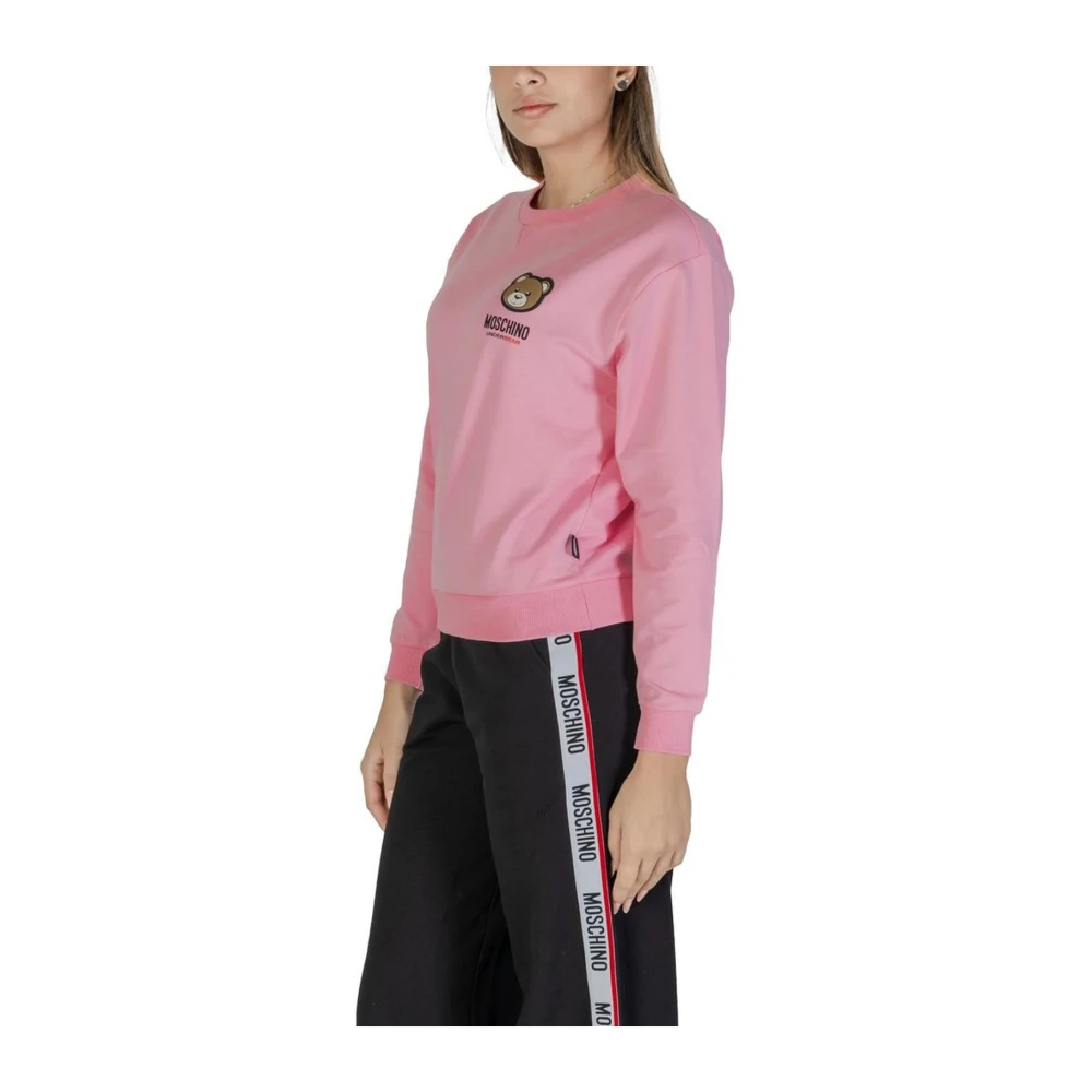 Moschino Gezellige katoenmix hoodie trui Pink Dames