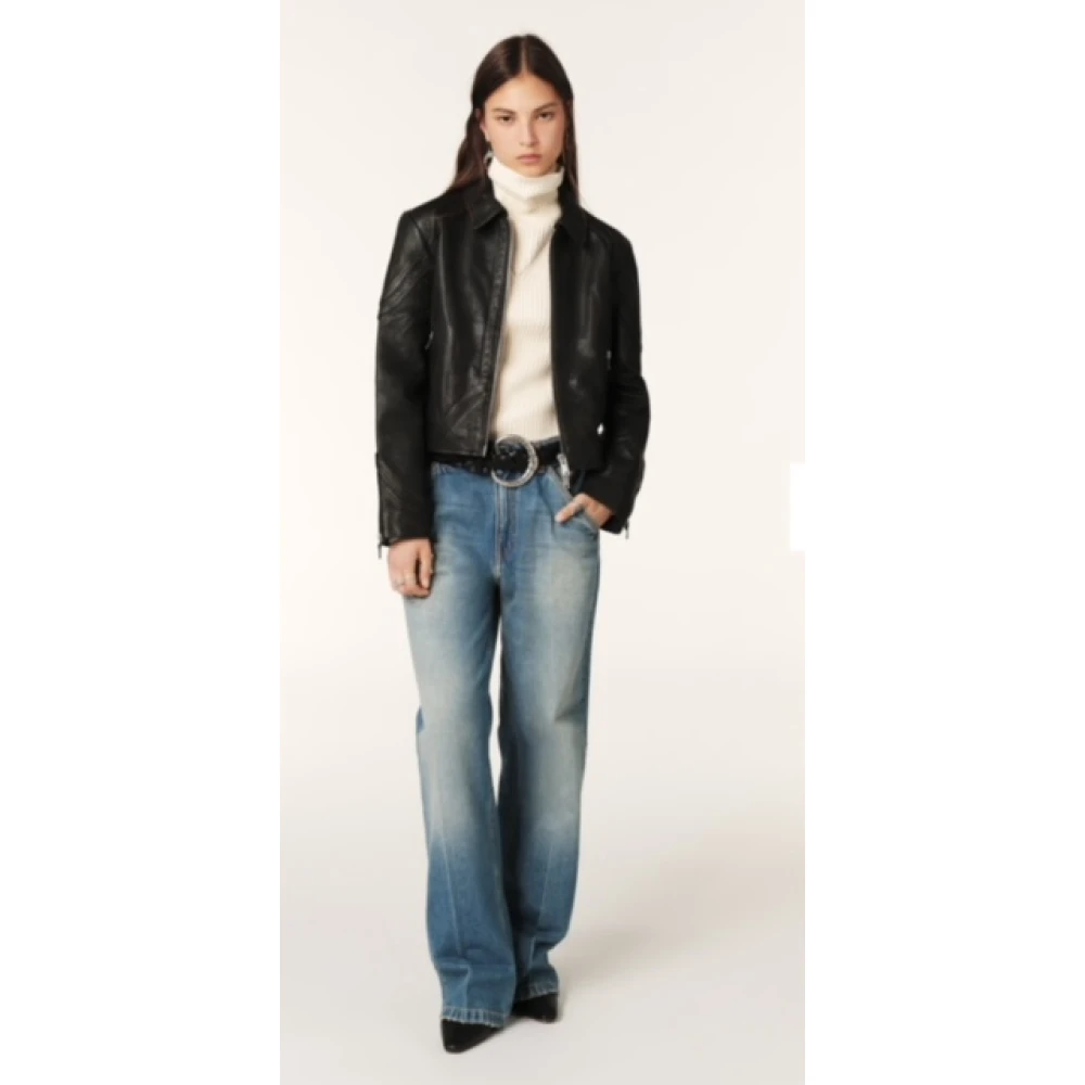 BA&SH Lichte gebruikte jeans rechte pasvorm Blue Dames