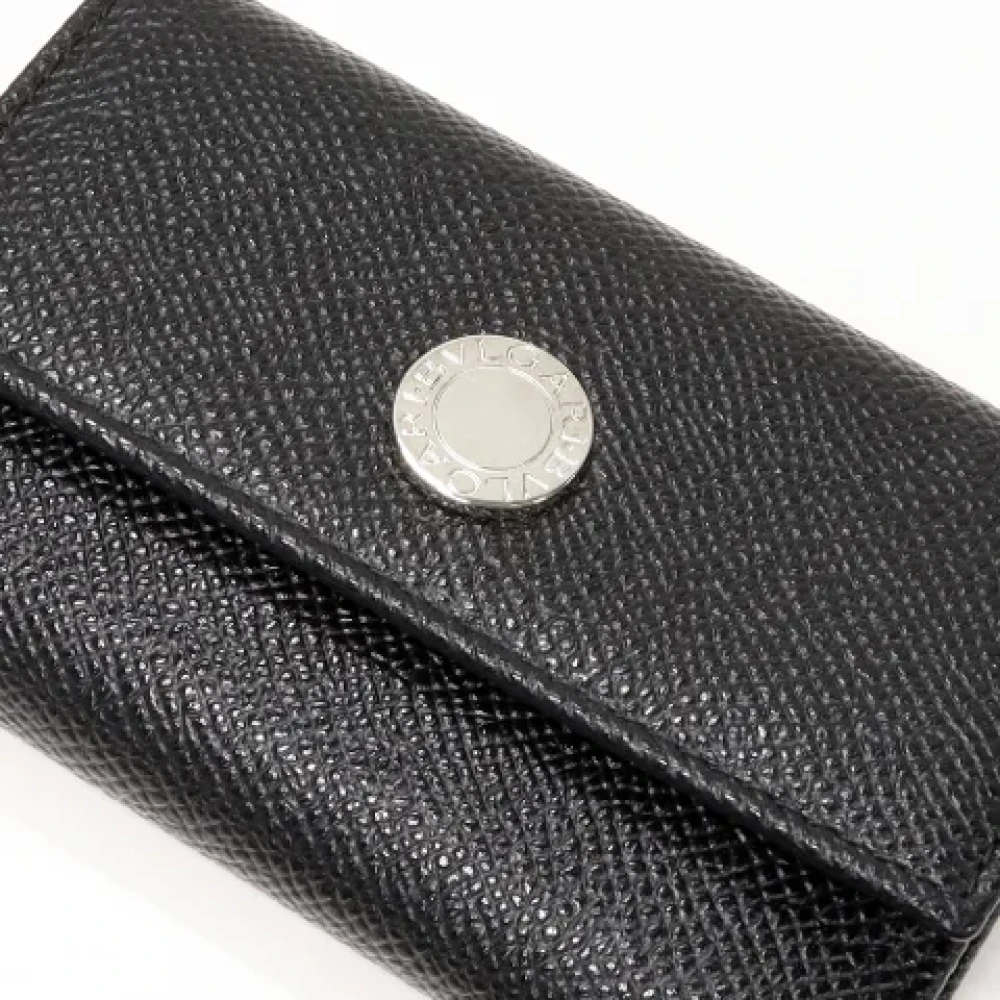 Bvlgari Vintage Pre-owned Leather key-holders Black Dames