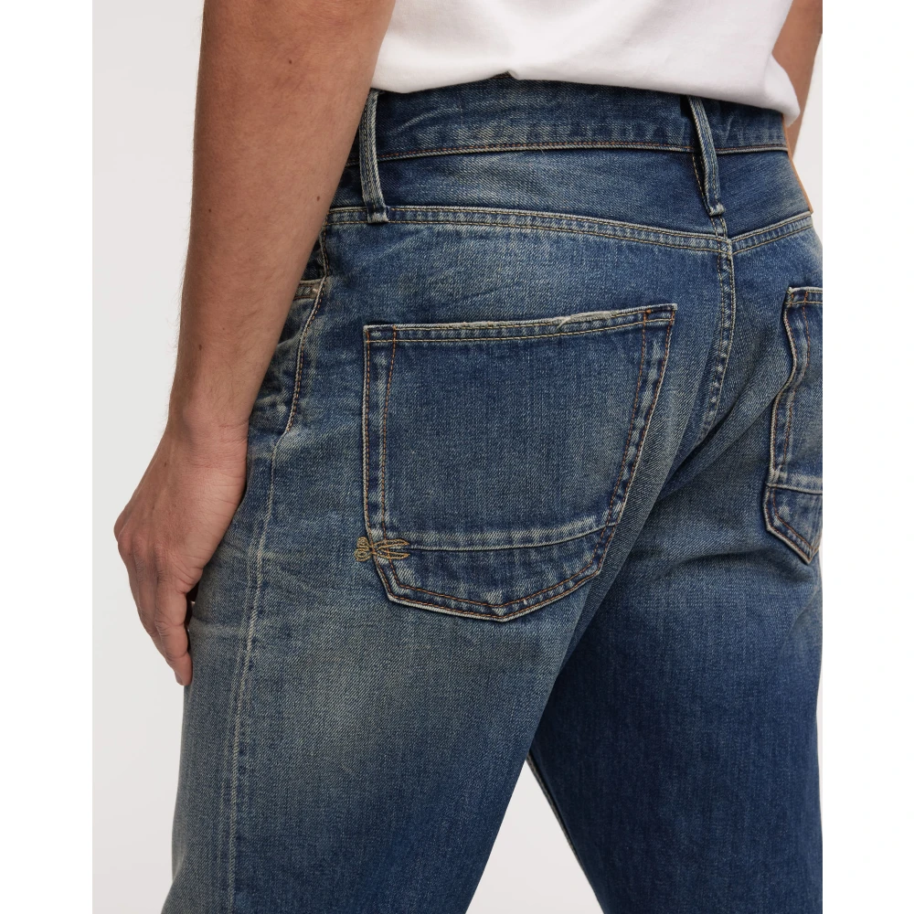 Denham Relaxed Fit Donkere Wassing Jeans Blue Heren