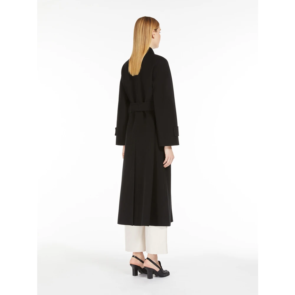 Max Mara Woljas met ceintuurmanchetten Black Dames