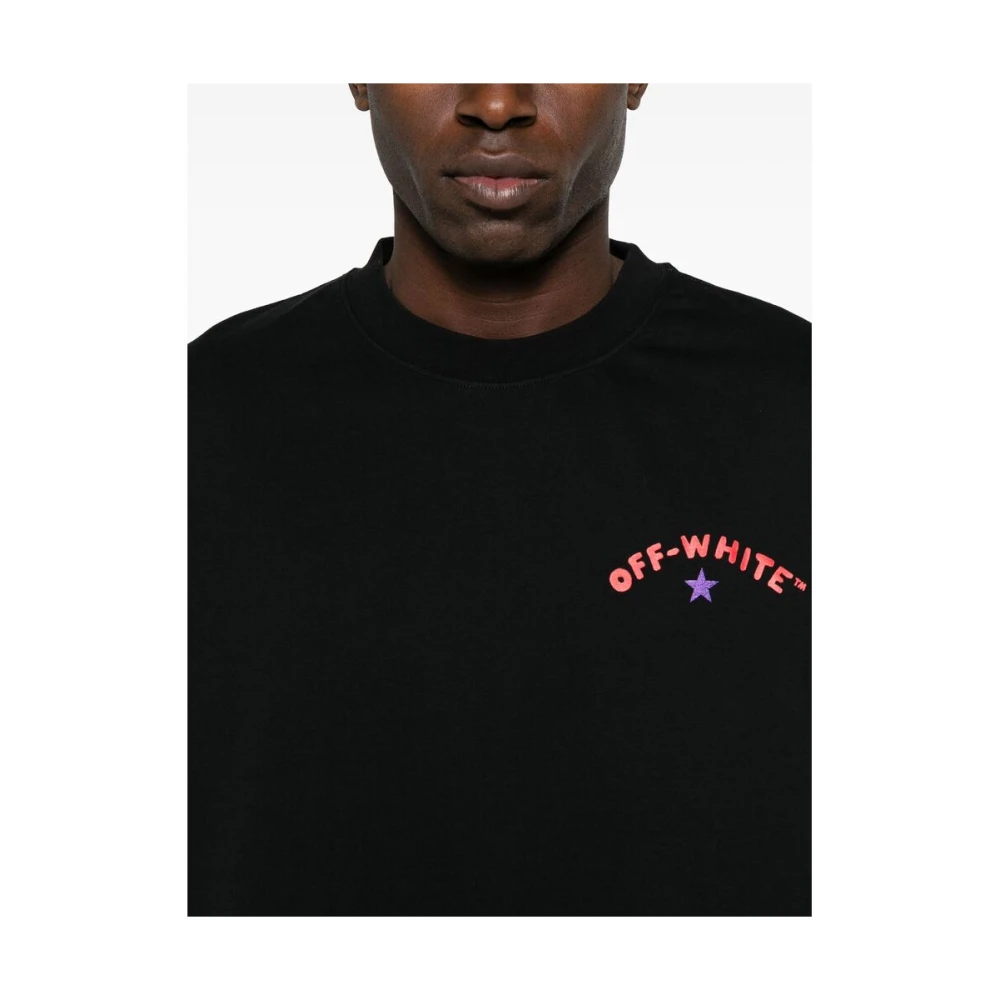 Off White Zwarte Arrows Logo Print T-shirt Black Heren
