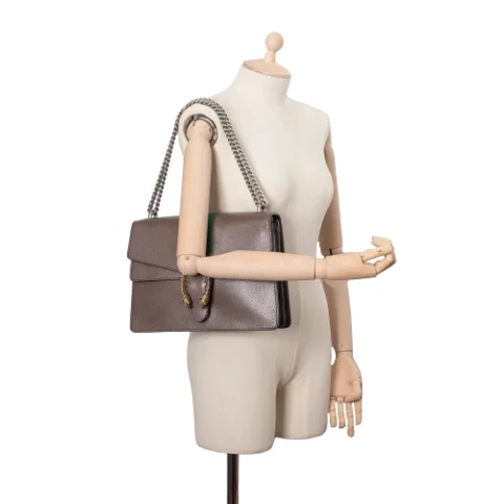 Gucci Vintage Pre-owned Leather gucci-bags Brown Dames
