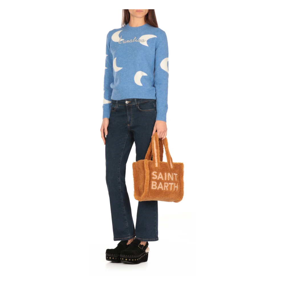 Saint Barth Bruine Teddy Handtas met Twee Handvatten Brown Dames