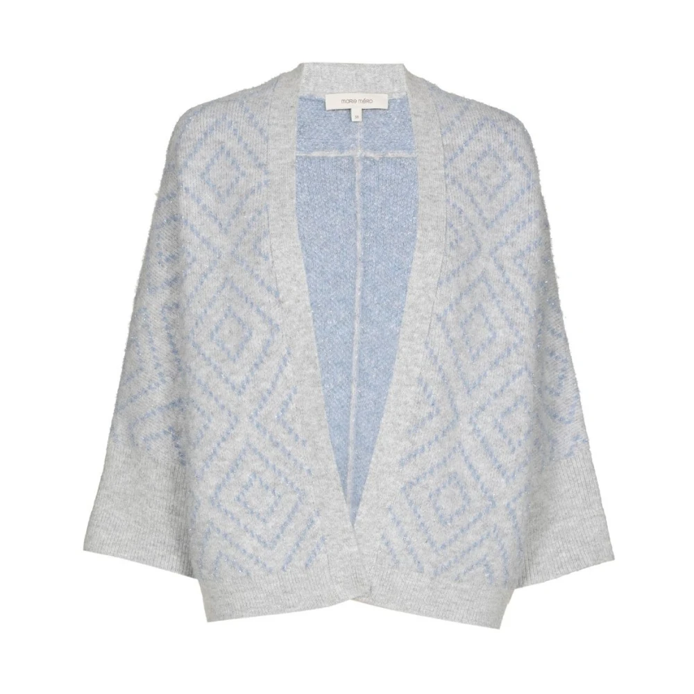Marie Méro Blauwe Fonkelende Vest met Halflange Mouwen Gray Dames