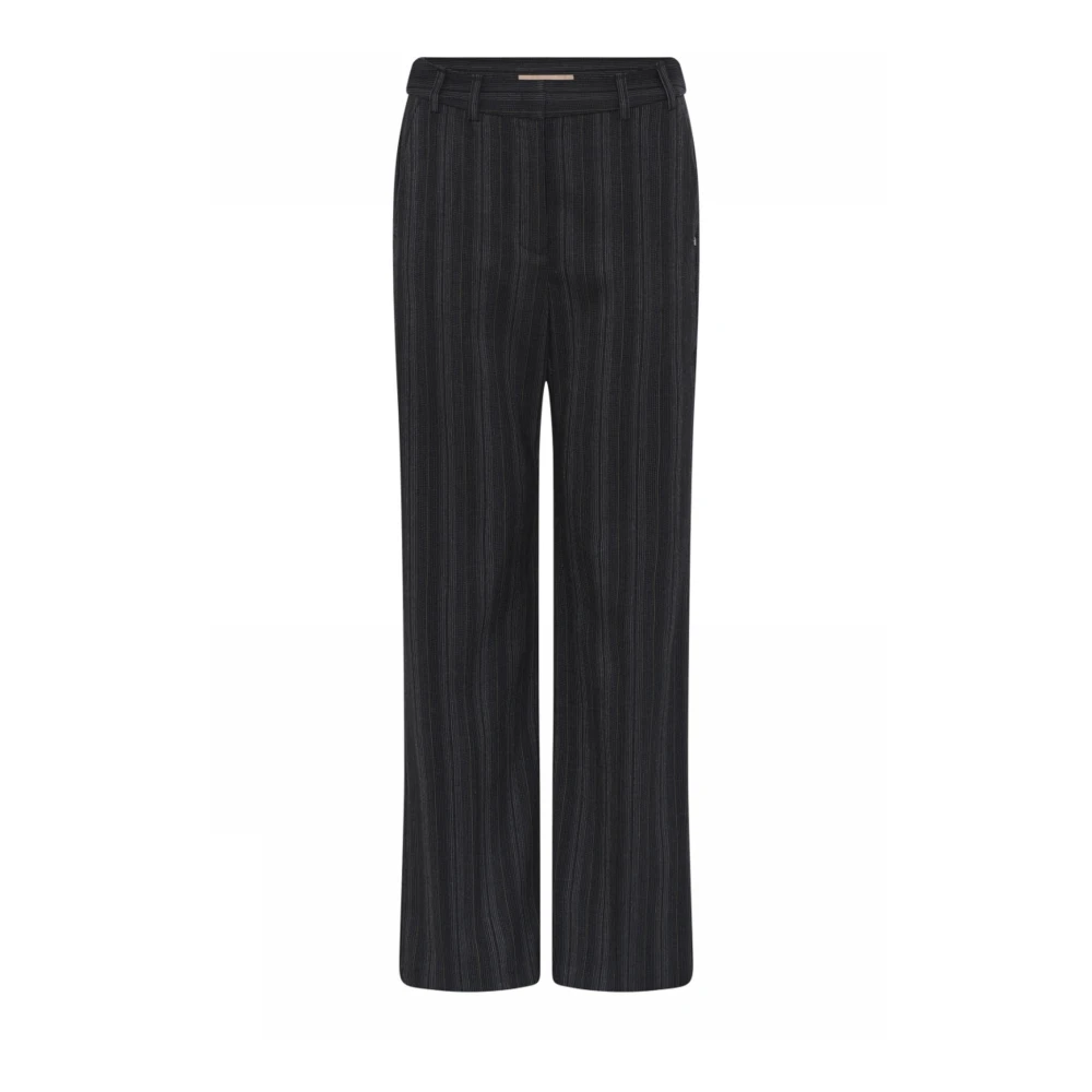 Gustav Wijde Pijpen Broek met Streepjespatroon Black Dames