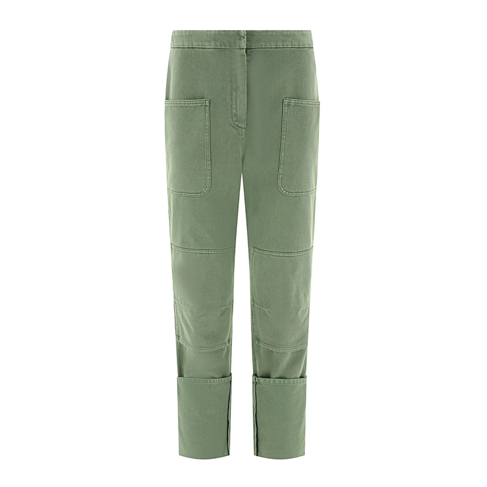 Max Mara Green Straight Trousers, Female, 2XS, Stylish Trousers