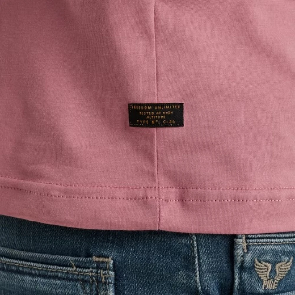 PME Legend T-Shirt- PME S S R-Neck Single Jersey Pink Heren