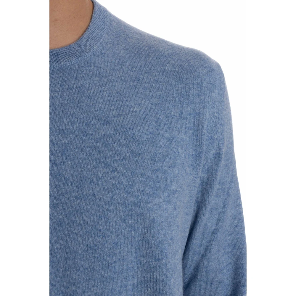 Ballantyne Heldere Blauwe Kasjmier Trui Winter Stijl Blue Heren