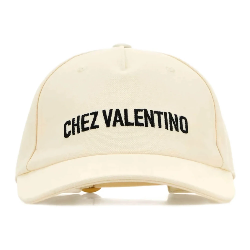 Valentino Garavani Men's White Chez Valentino Hat - Hats & Caps - 58 Cm - Accessories