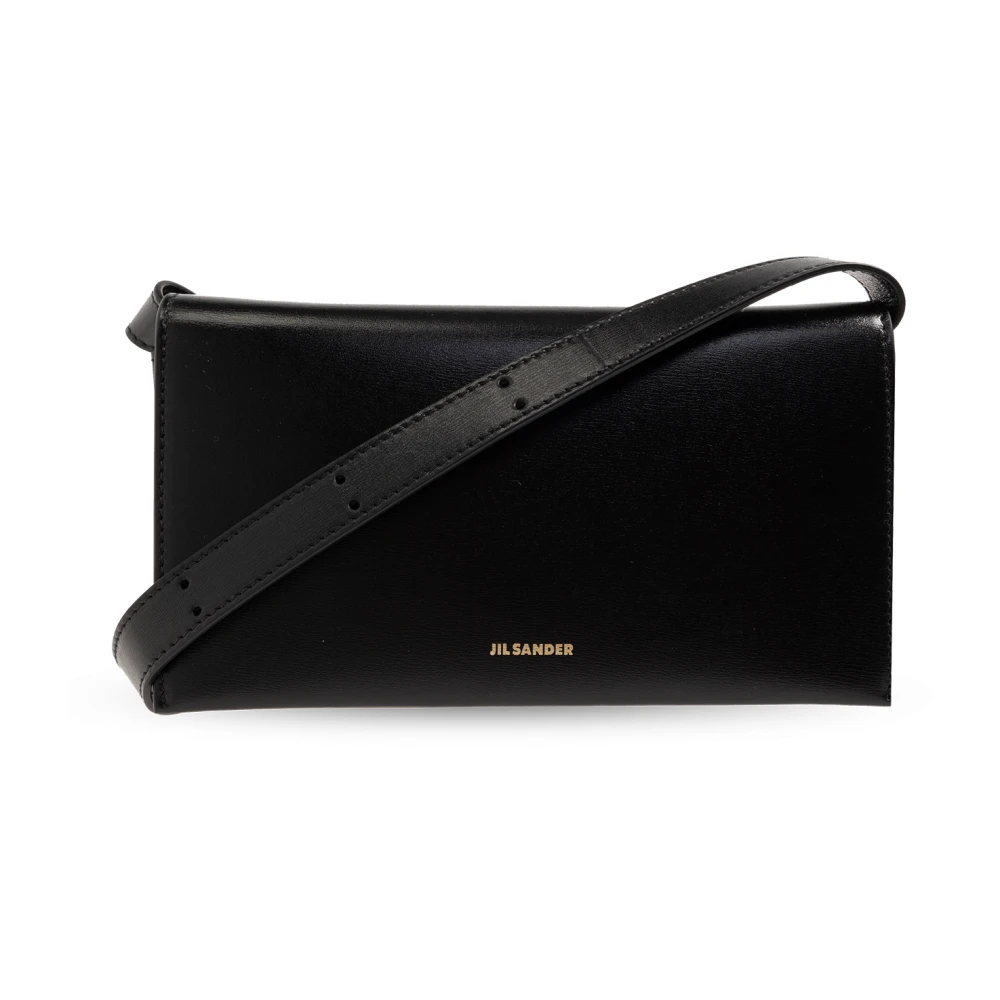 Jil Sander Donna Nero Tracolla All Day In Pelle Nera - Immagine 3