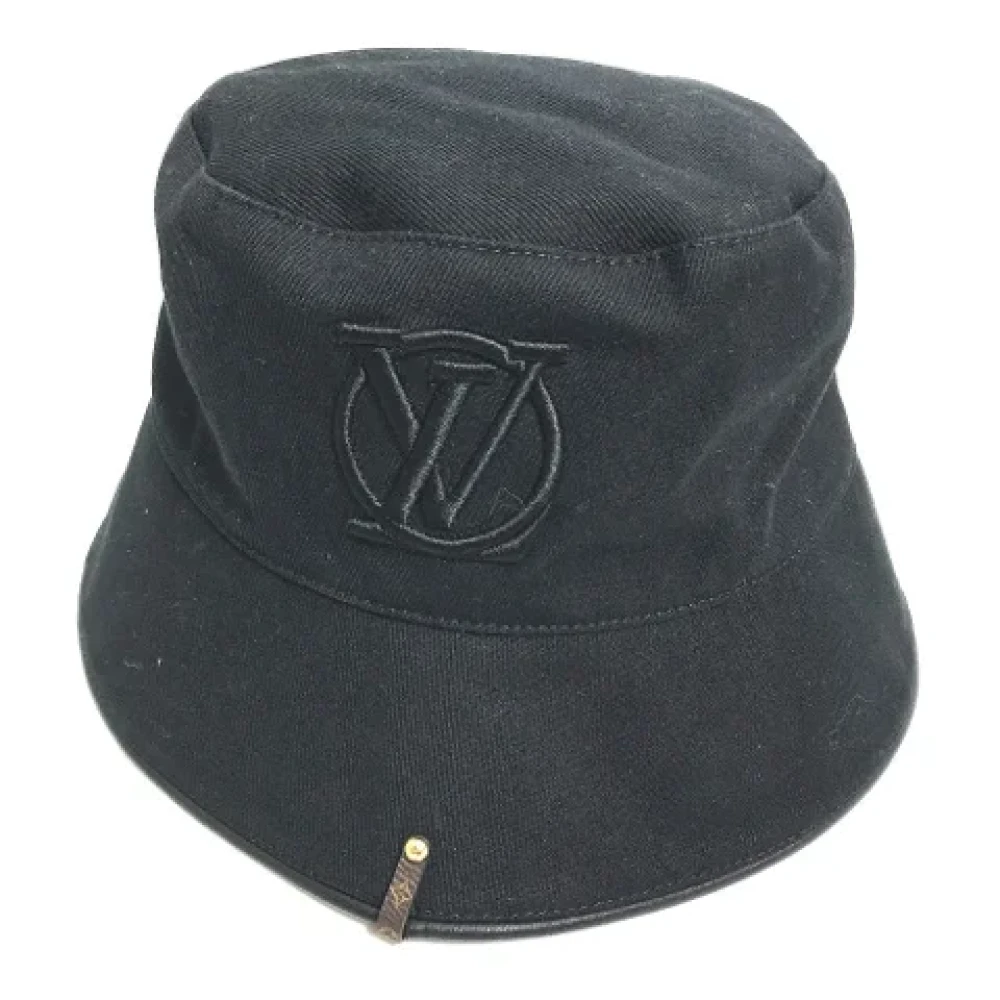 Louis Vuitton Vintage Pre-owned Cotton hats Black Dames
