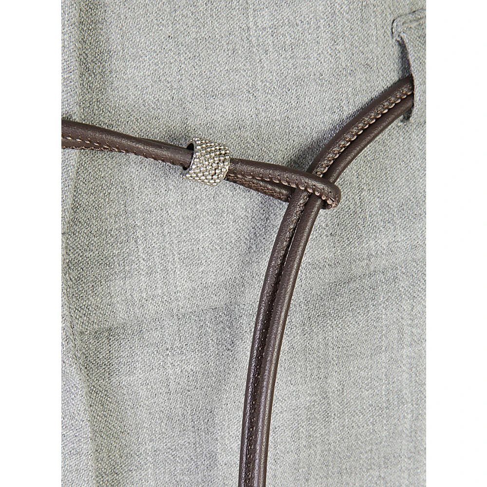 PESERICO Lichtgrijze Taps Toelopende Broek Gray Dames