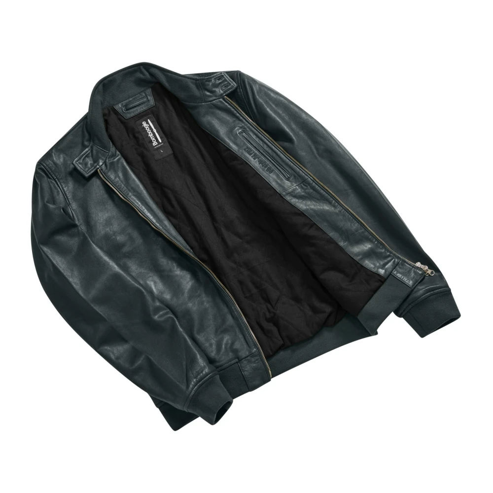 BomBoogie Friz Leren Jas Green Heren