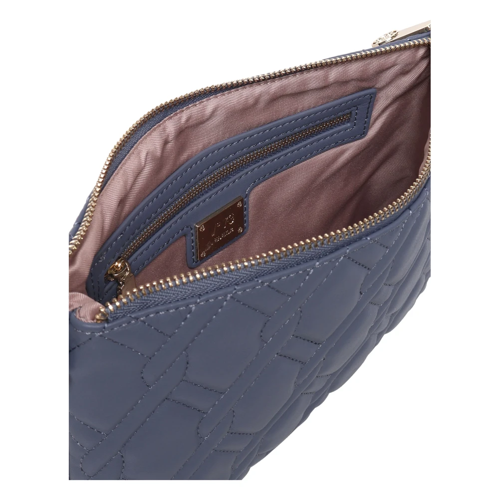 V73 Denim Clutch met Verstelbare Schouderband Blue Dames