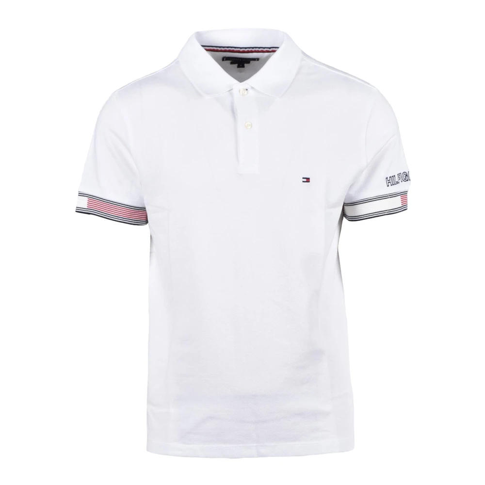 Tommy Hilfiger Bomullsblandning Polo Skjorta White, Herr