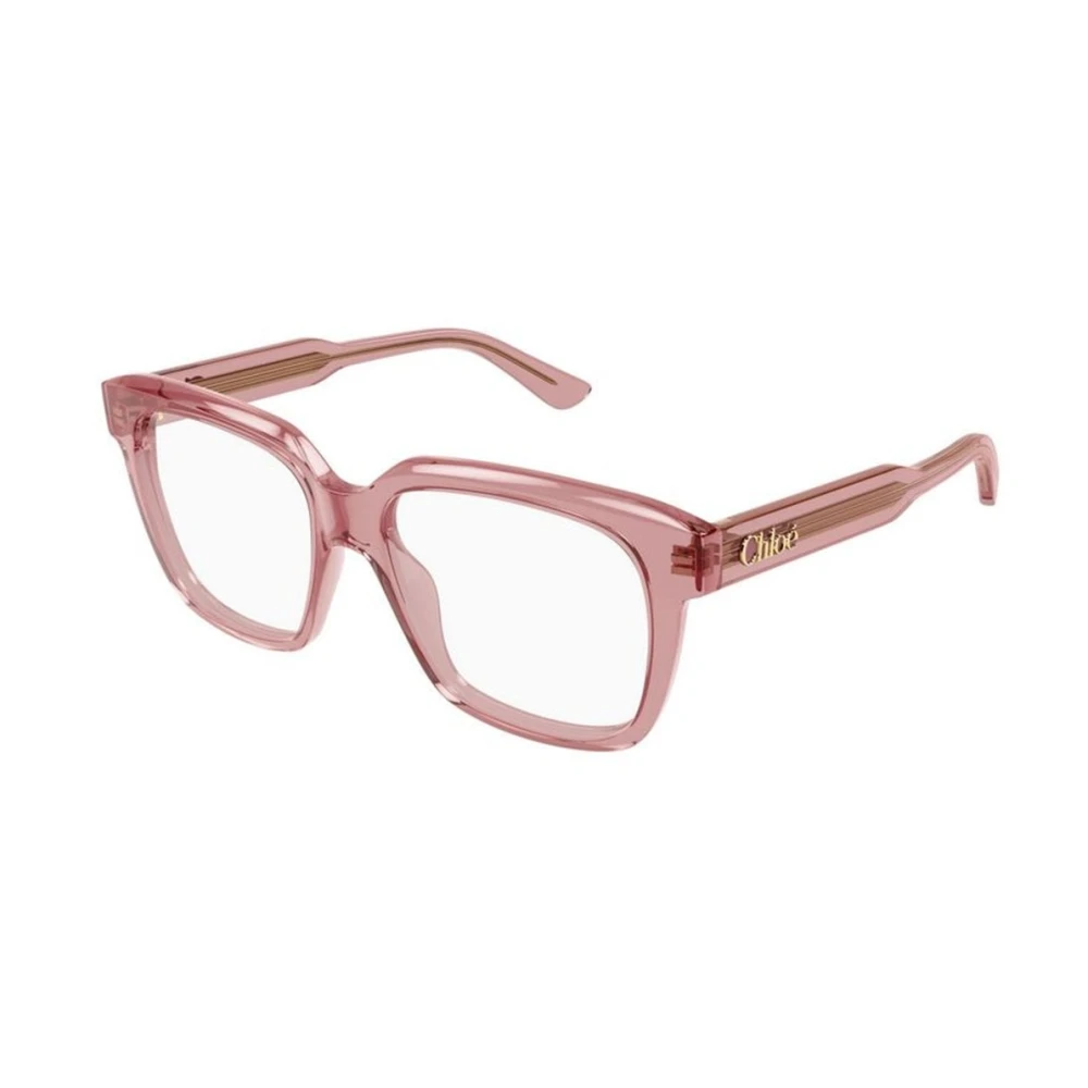 Chloé Women's Pink Glasses, 55 Mm, Geometric Eyeglasses