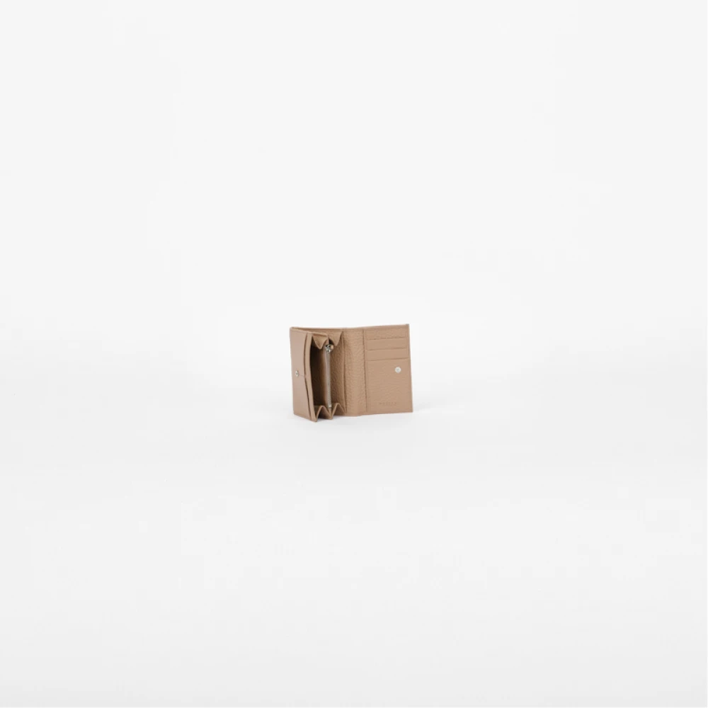 Orciani Rfid Leren Portemonnee Beige Dames