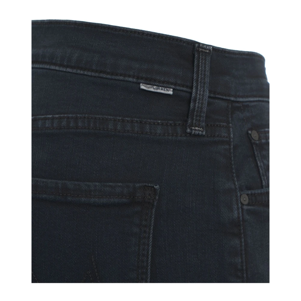 Mother Zwarte Mid Rise Rambler Zip Jeans Black Dames