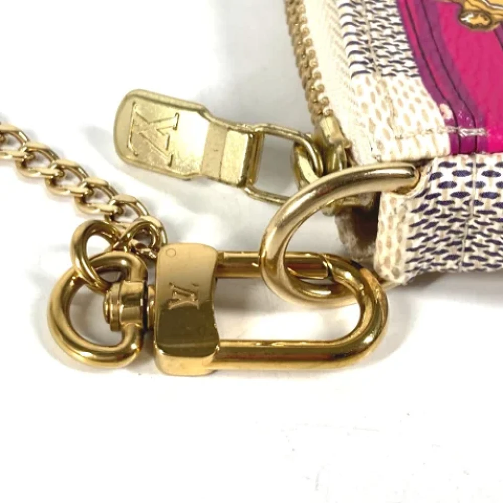 Louis Vuitton Vintage Pre-owned Cotton louis-vuitton-bags White Dames