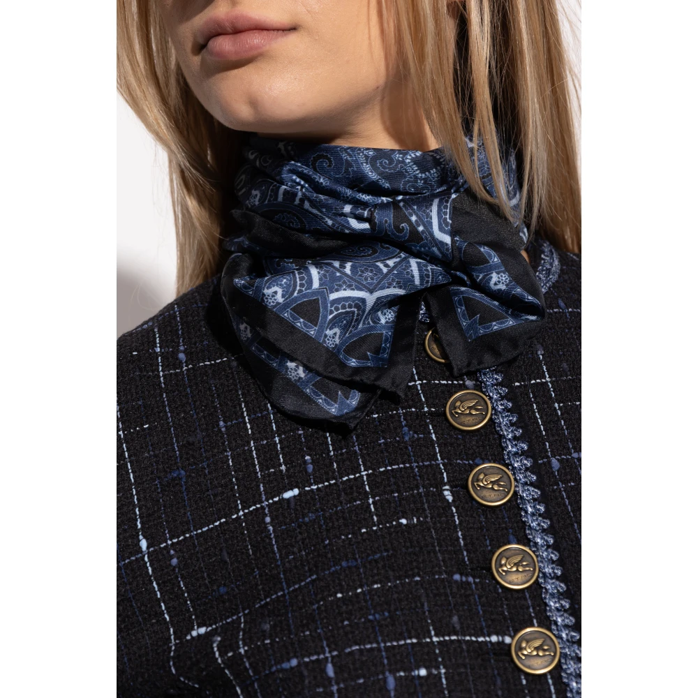 ETRO Zijden sjaal Blue Dames